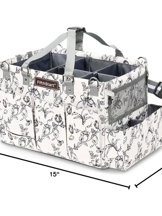 Cleaning Caddy Organizer with Handle & Waist/Shoulder Straps - 9 Compartments & - Picture 2 of 10